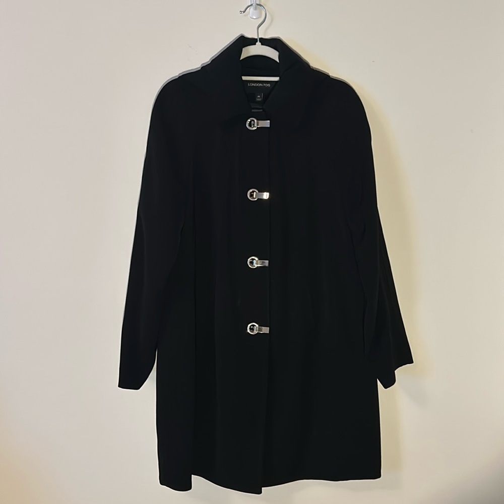 London Fog Women’s Black Trench Coat Size M